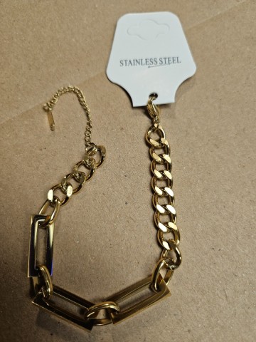 Armband rvs gold 2 2