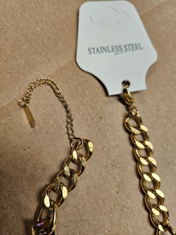 Armband rvs gold 2 3