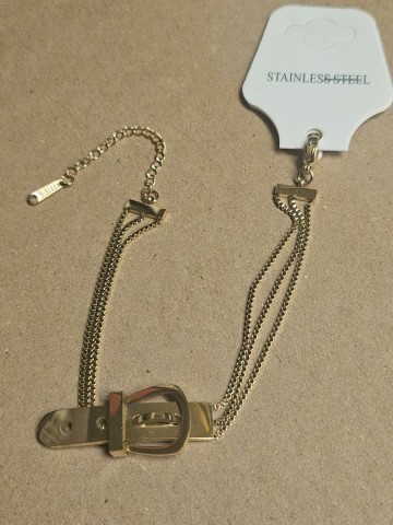 Armband rvs gold 3 3