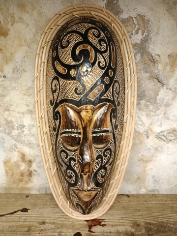 Masker afrikaans zwart bruin 3