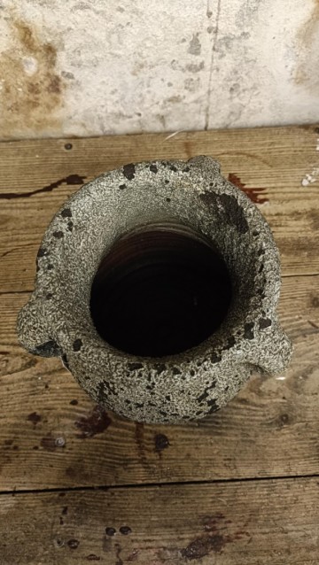 Pot steen 3 oor grijs 2