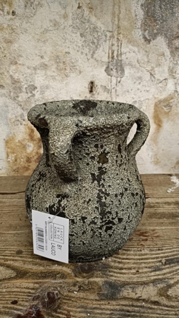 Pot steen 3 oor grijs