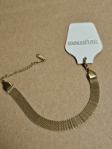 Rvs armband gold 4 3