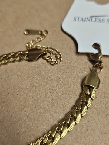 Rvs armband gold 5 2