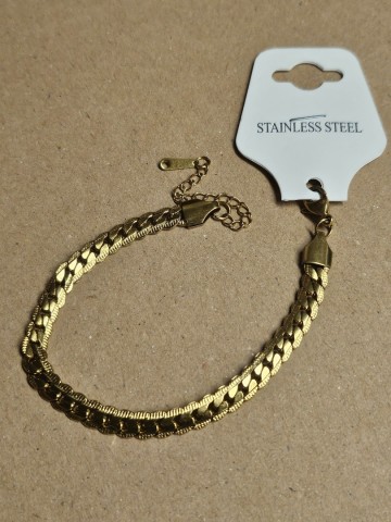 Rvs armband gold 5 3
