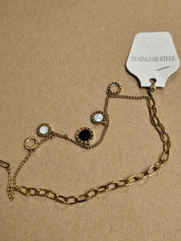 Rvs armband gold 6 3