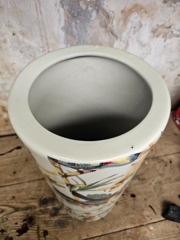 Vaas groot met vogels